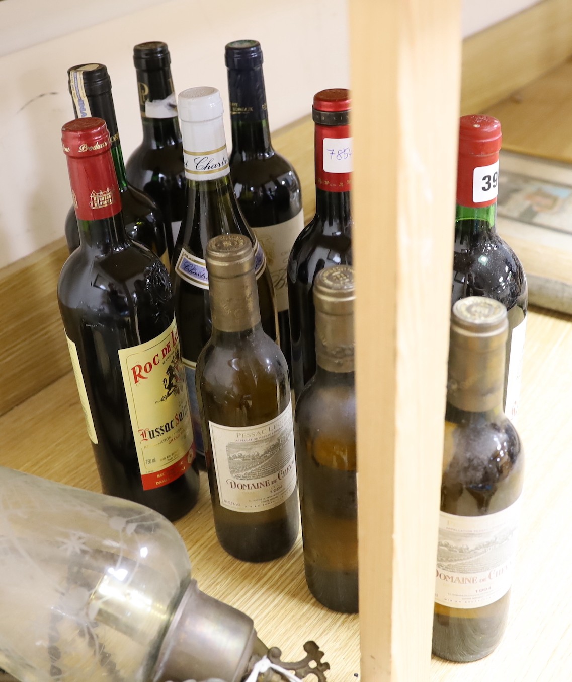 Eight bottles of mixed wines and three half bottles of wine